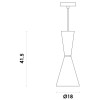 PENDENTE SET BRANCO E DOURADO (D)18CM (A)41,5CM 1X40W E27