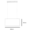 PENDENTE TEC BRANCO (C)30CM (L)60CM (A)2CM 1X32W 3000K 1810LM - GD016W
