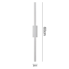 ARANDELA / PLAFON TEC BRANCO (C)60CM (L)2CM 1X10W 3000K 620LM - GD011SW