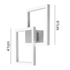 ARANDELA / PLAFON TEC BRANCO (C)41CM (L)41CM (A)4CM 1X45W 3000K 2450LM - GD010W