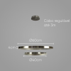 PENDENTE OCA NICKEL E TRANSPARENTE (D)60 + 40CM (A)4CM 32W +22W 3000K 2970LM - GD002NK