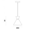 PENDENTE SET BRANCO E DOURADO (D)23CM (A)23CM  1X40W   E27