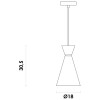 PENDENTE SET BRANCO E NICKEL (D)18CM (A)3.5CM 1X40W E27