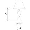 BASE PARA ABAJUR CLASSIC CROMADO E TRANSPARENTE (D)15CM (A)55CM 1XE27 40W - XL1210