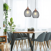 PENDENTE COPPER COBRE E PRETO (D)28CM (A)41CM 1XE27 40W - XN003