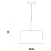 PENDENTE BOT PRETO E DOURADO (D)35CM (A)35CM 1X40W E27