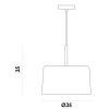 PENDENTE BOT BRANCO E COBRE (D)35CM (A)35CM 1X40W E27