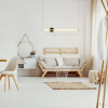 PENDENTE BOSSA NOVA DOURADO E BRANCO (D)12CM (A)90CM 1X20W 3000K 1000LM - OC006