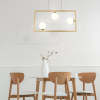 PENDENTE BALANÇO DOURADO E BRANCO (D)60CM (A)30CM 3XG9 75W - TR003