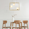 PENDENTE BALANÇO DOURADO E BRANCO (D)45CM (A)35CM 3XG9 75W - TR005