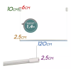 PENDENTE TEC BRANCO (C)120CM (L)2.2CM 1X24W 3000K 1410LM - GD012LW