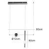 PENDENTE BOSSA NOVA DOURADO E BRANCO (D)12CM (L)90CM (A)60CM 20W + 7W 3000K 1350LM - OC007