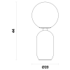 ABAJUR CUÍCA CROMO NEGRO E BRANCO (D)20CM (A)43CM 1XE27 40W - HL020B