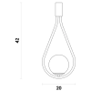 ARANDELA PINGO PRETO E FUME (D)20CM (A)47.4CM 1XG9 25W - TR002B