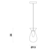 Pendente Kito Bronze E Transparente (D)13Cm (C)0Cm (L)0Cm (A)24,5Cm 1X25W 0Lm G9 - HL025