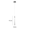 PENDENTE GOCCIA DOURADO E TRANSPARENTE (D)12CM (L) CM (A)41CM 1X3W 3000K 160LM - OC002S