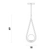 PENDENTE PINGO PRETO E FUME (D)18CM (A)30CM 1XG9 25W - TR001B