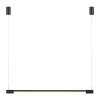 PENDENTE TEC PRETO (C)60CM (L)2.2CM 1X12W 3000K 760LM - GD012SB