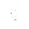 Base Para Abajur Artisano Dourado E Azul (D)24Cm (A)62Cm 1Xe27 40W - HR003