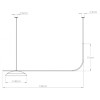SUSPENSO PD 150 X 51 (110V-14W) 1200L 3000K